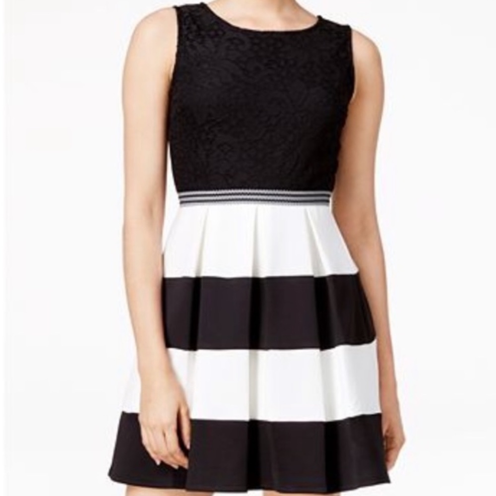 Speechless Juniors Lace fit & flare Dress